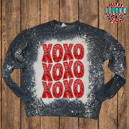 Bleached XOXO Charcoal Crewneck Sweatshirt